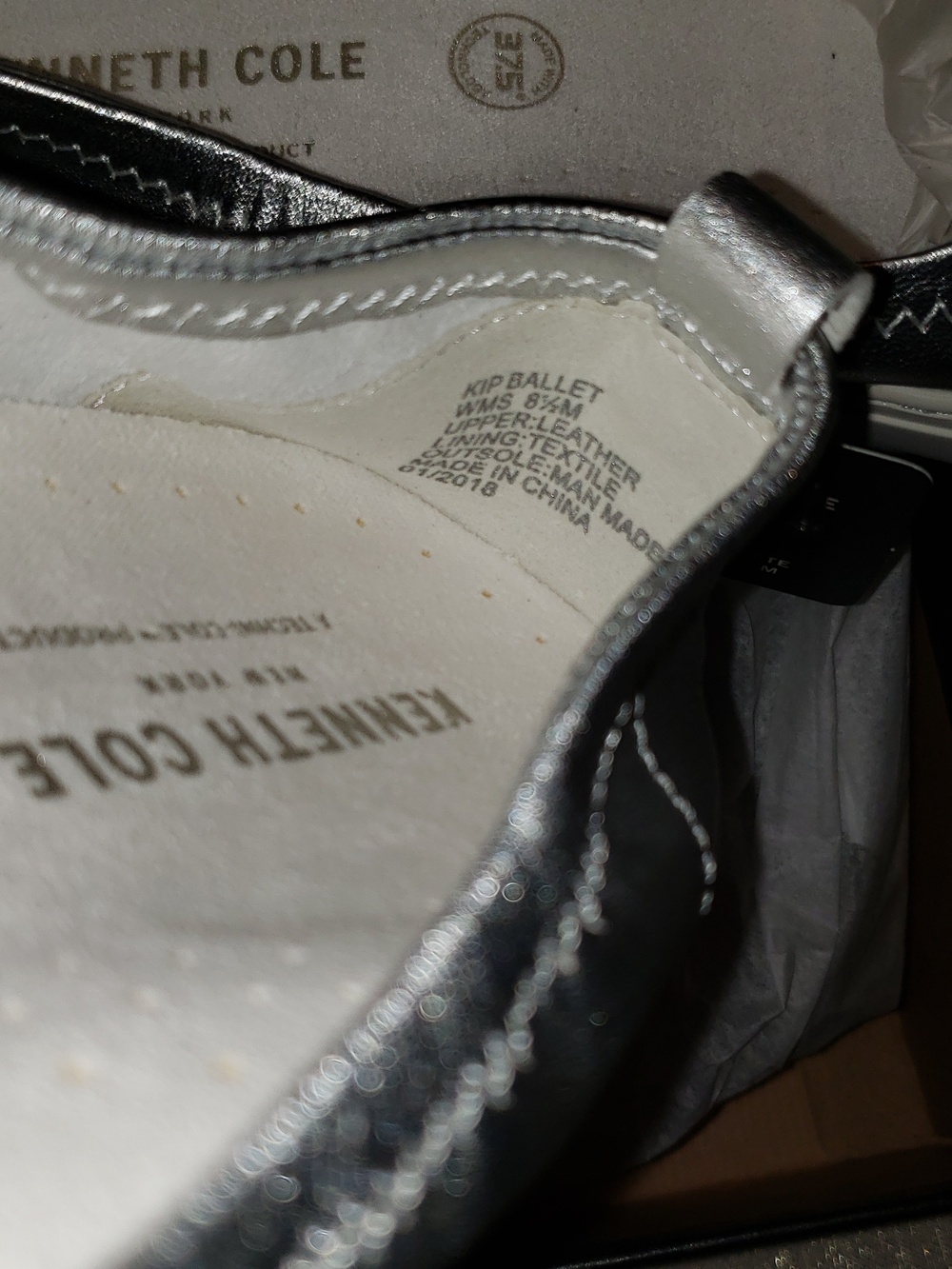 Kenneth Cole New Flats Women's 8.5 Ballet Orthotic Wedge Sneaker NIB Leather - Picture 16 of 16